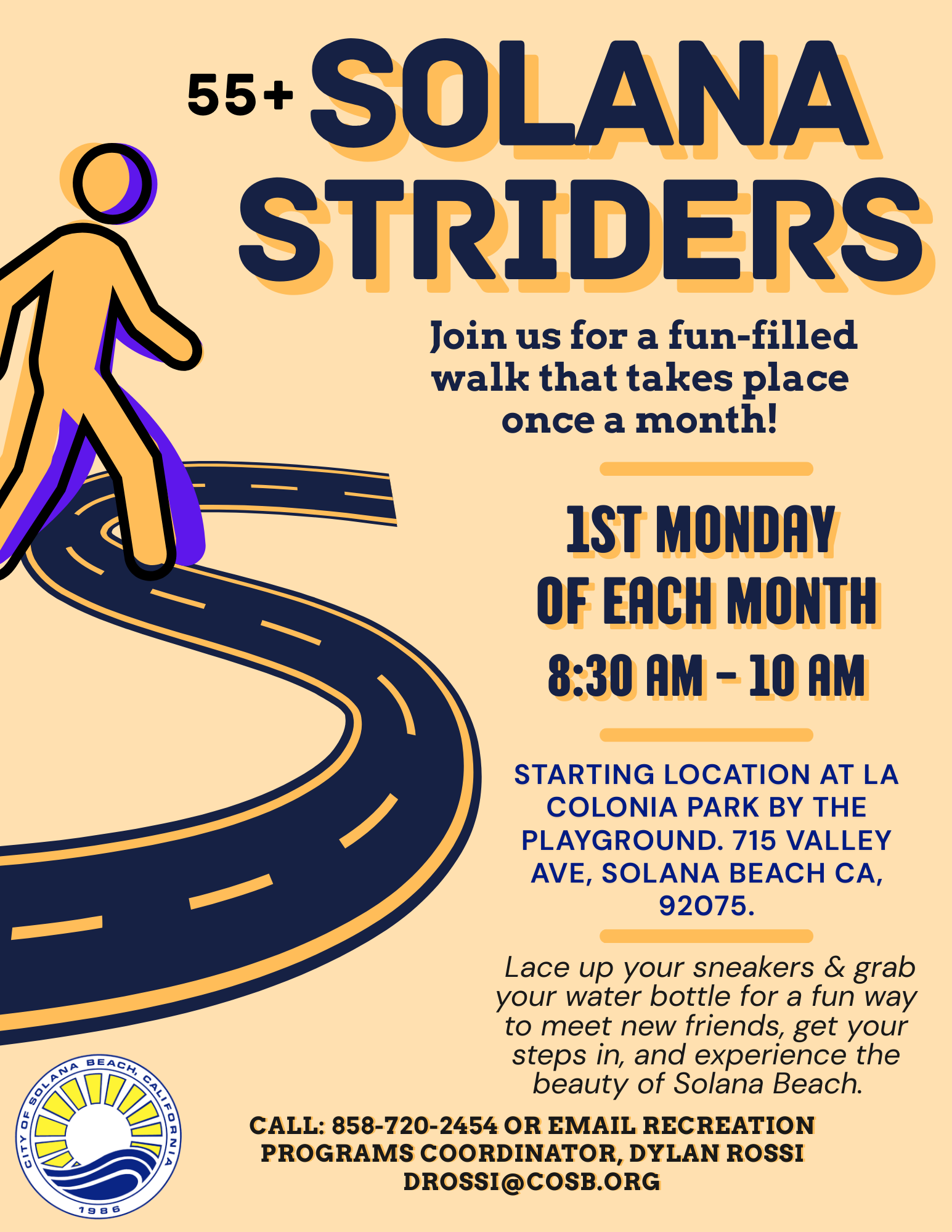 Solana Striders April Flyer